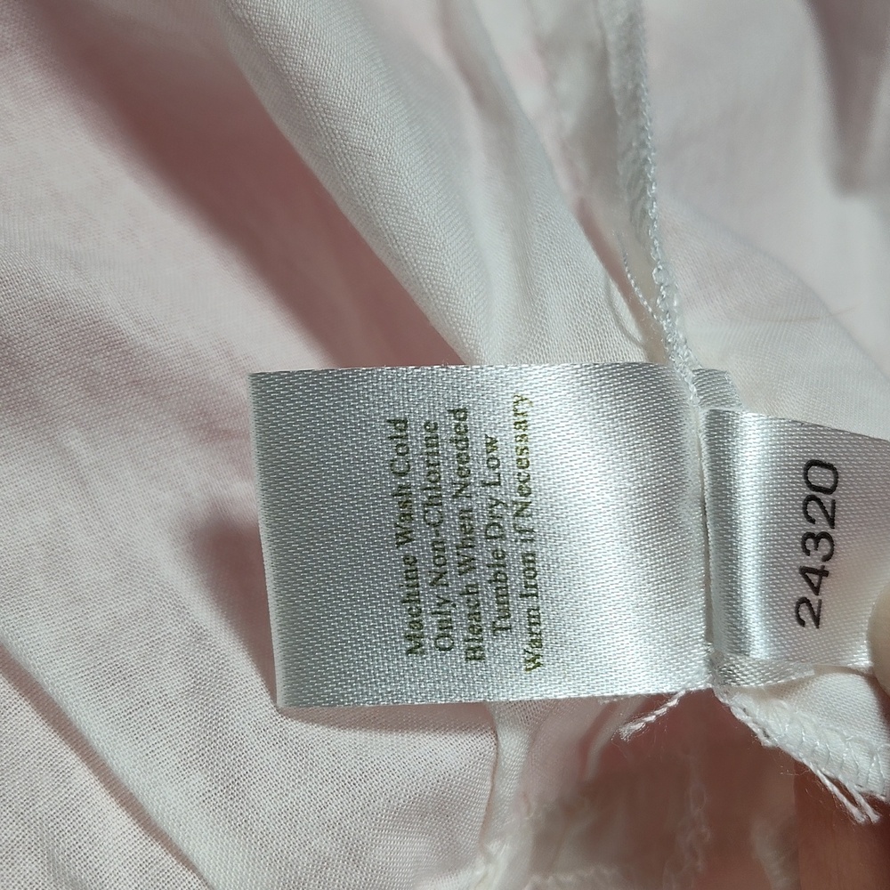 Garnet Hill white and pink floral cotton midi dress 4 - Picture 10 of 10